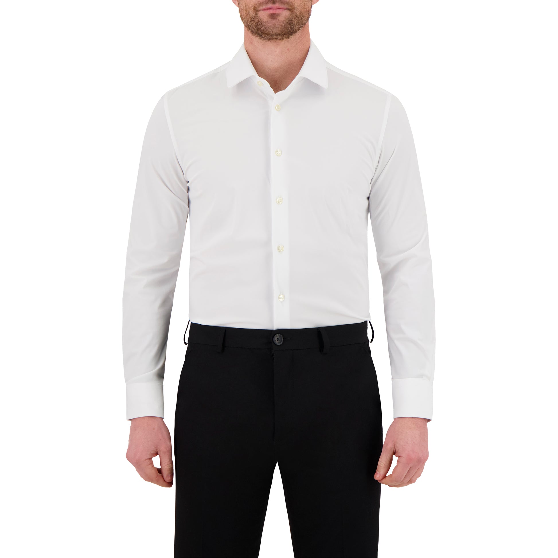 Men's White Stretch Tech Dress Shirt Victor Emmanuel Tech Shirt Men's White Stretch Tech Dress Shirt Victor Emmanuel Tech Shirt