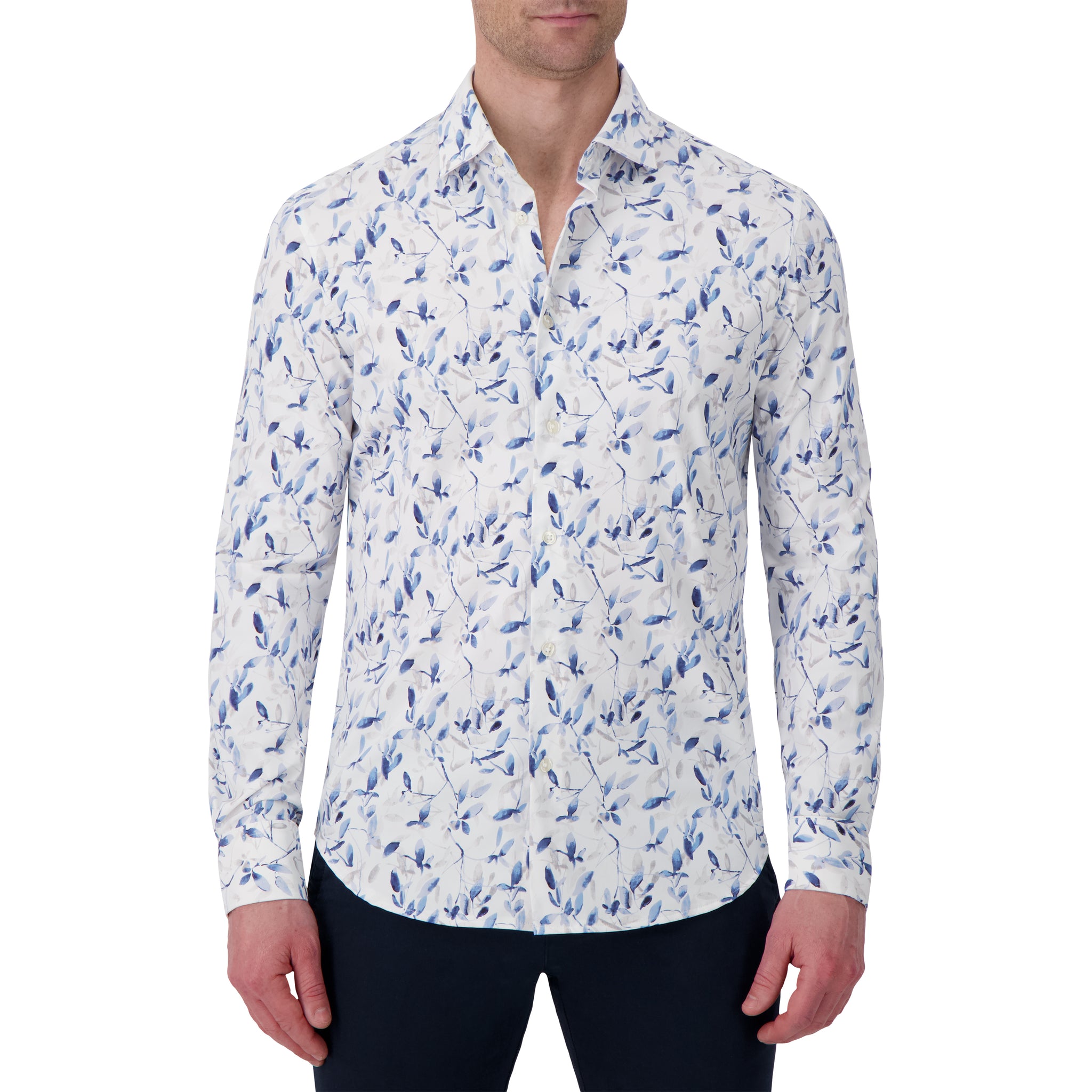 The Watercolor Tech Shirt – Men’s Stretch Floral Dress Shirt