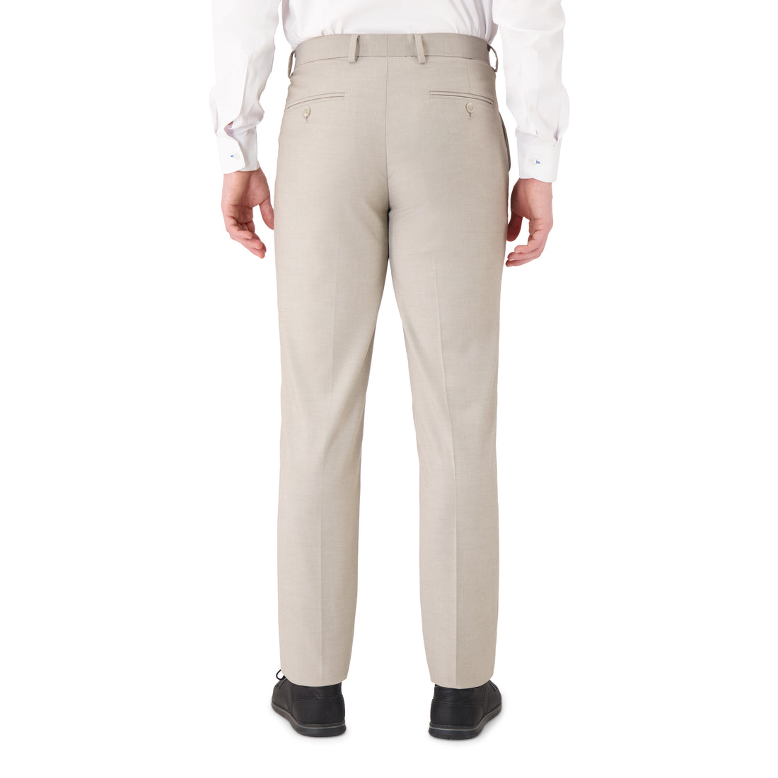 Slim Fit Taupe Dress Pants for Men – Woven Fabric
