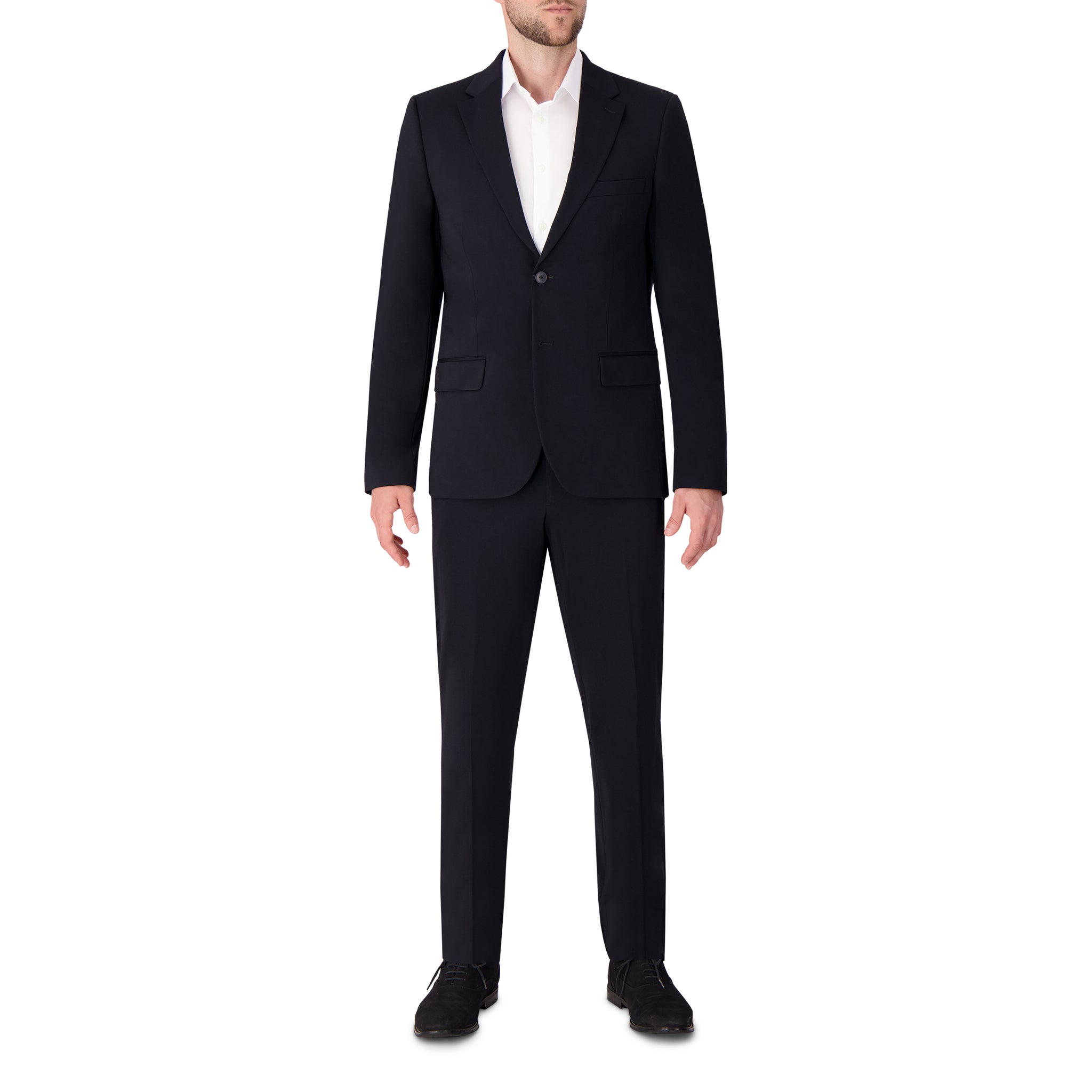 Men's Wrinkle-Free Performance Knit Jacket And Pants Suits