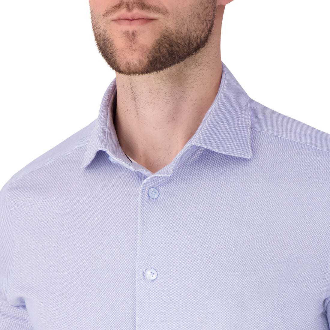 Men's Classic Fit Cotton Knit Pin Dot Dress Shirt