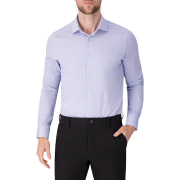 Men's Classic Fit Cotton Knit Pin Dot Dress Shirt